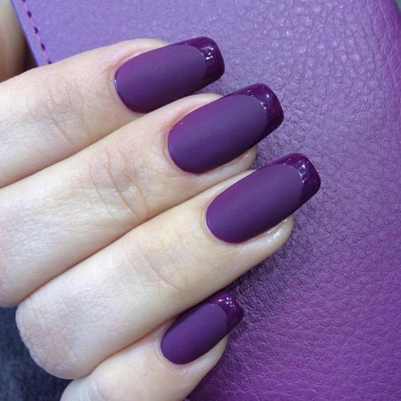 Пурпурный Цвет Ногтей Фото
