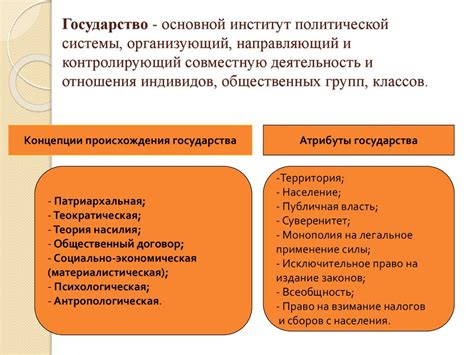 Государство как ключевой элемент политической системы