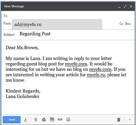 Значение "write" в контексте письма