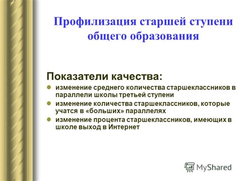 Изменение третьей ступени