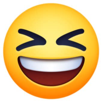 Смайлик, который выражает искреннюю радость и веселье