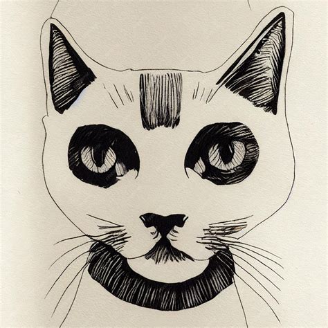 Создание эскиза рисунка кота