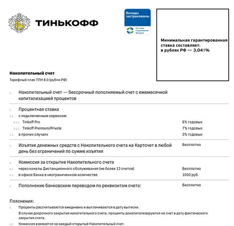 Условия открытия накопительного счета в банке