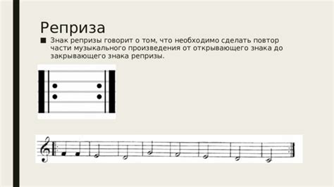 Характеристики репризы