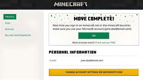 Шаги для удаления учетной записи в игре Minecraft