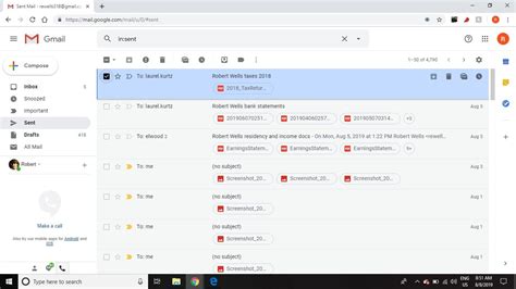 Как выбрать все письма для удаления