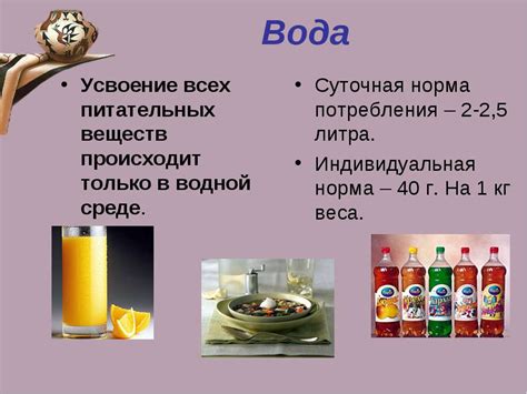 Комнатная вода и усвоение питательных веществ