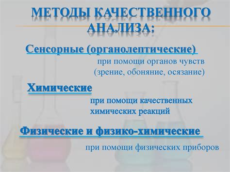 Методы определения цвета химического соединения с помощью качественного анализа