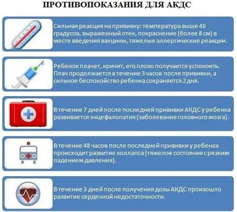 Побочные эффекты прививки АКДС