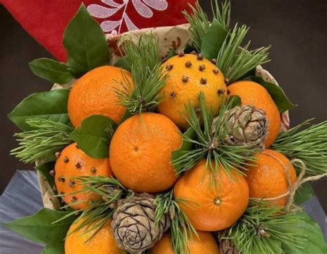 Украшение мандаринов