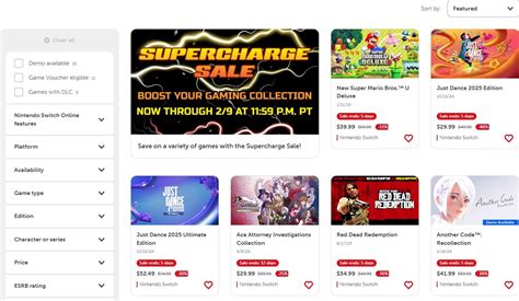 Установка игр на Nintendo Switch Lite с помощью eShop